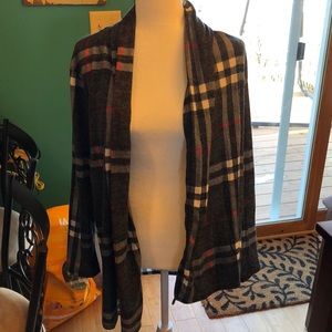 NEW Vanilla Bay plaid cardigan with elbow patches